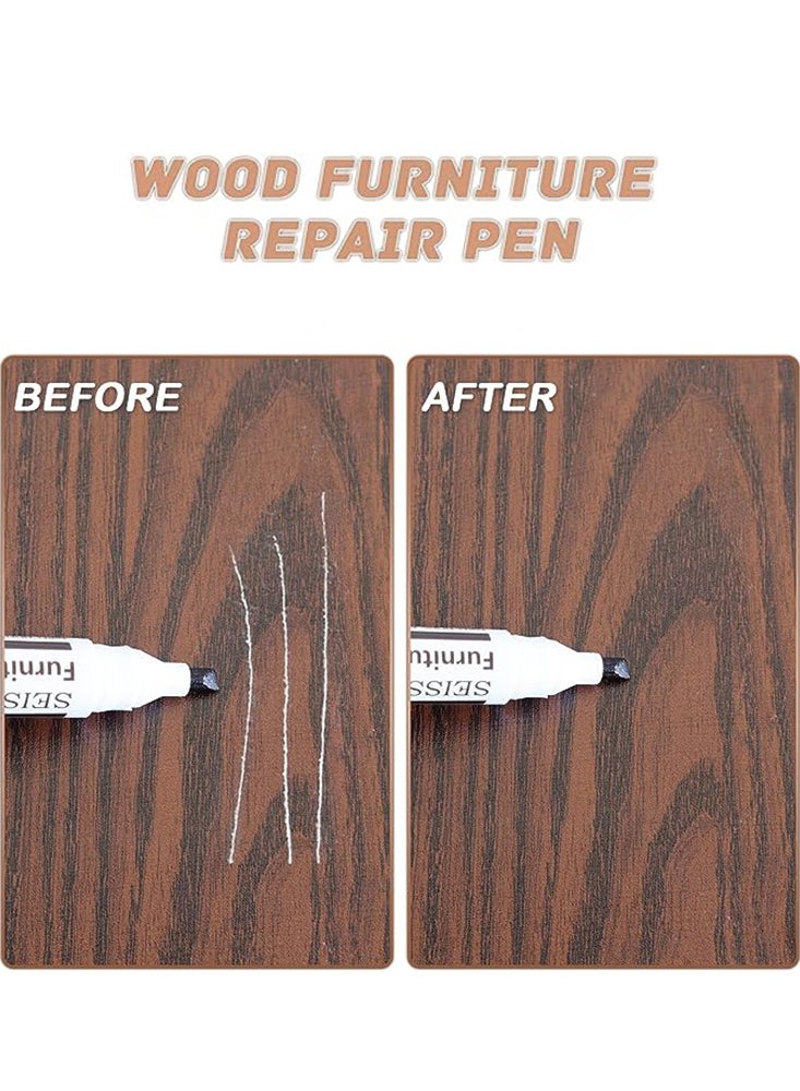 بيرفيي مجموعة من 21 قطعة لإصلاح الأثاث تحتوي على قلم لتجديد اللون، أعواد لتعبئة الفجوات، ومبراة - Image 5