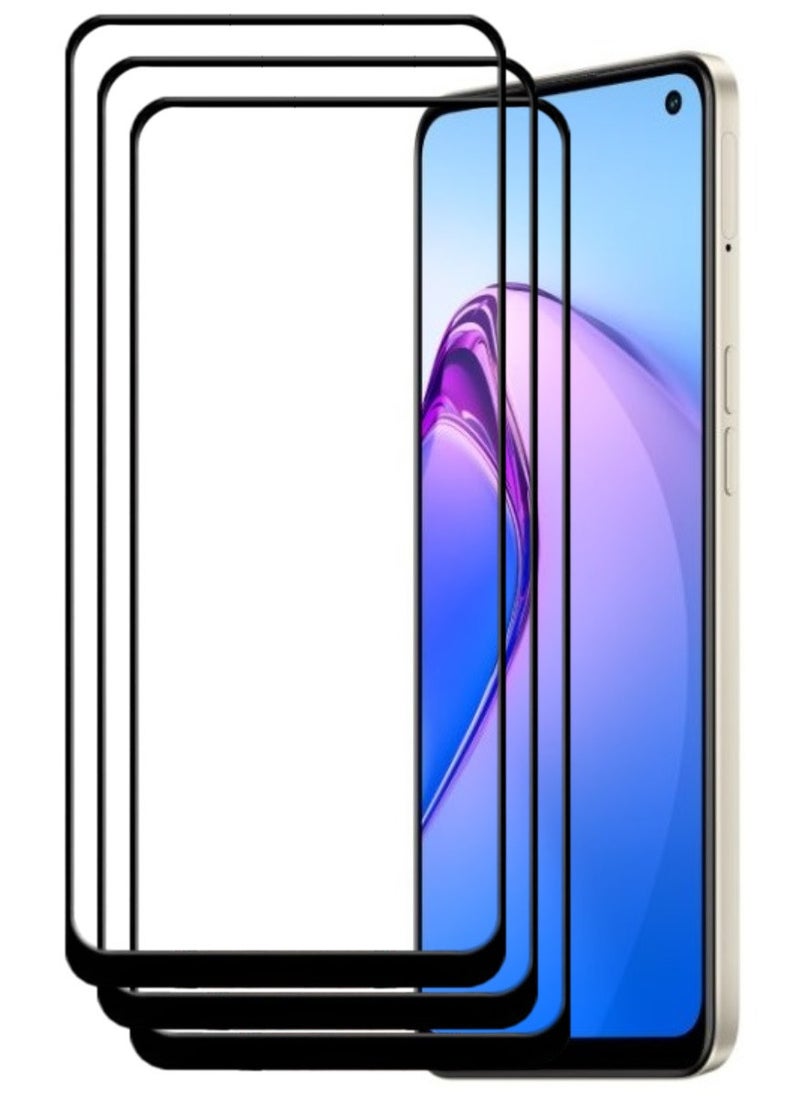 ACLIX 3 Pieces Antistatic ESD Dustproof Premium Quality High Definition Tempered Glass Screen Protector Designed For Oppo Reno8 Z - Image 1