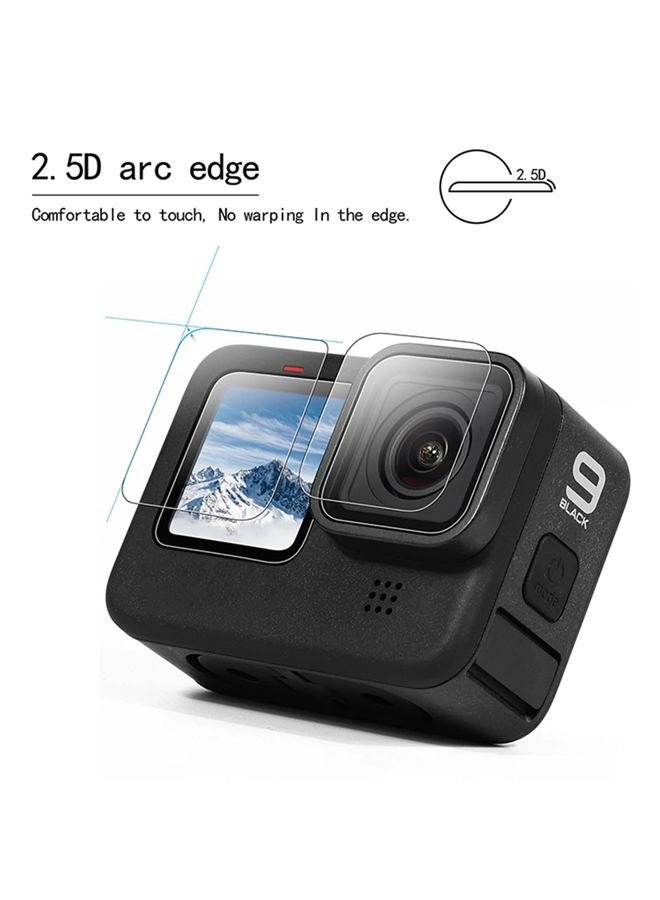 ZLMC [11PCS] Screen protector for GoPro Hero 11 10 9, compatible with GoPro Hero 11 10 9 black, 9PCS tempered glass screen protector + 2PCS rubber lens cover, GoPro Hero 11 10 9 black accessory kit - Image 3