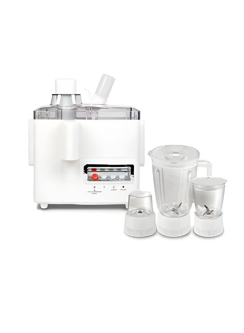 DSP The DSP Food Processor with a 1.5-liter capacity and 400-watt power delivers ideal performance for preparing a wide variety of recipes quickly and easily. It features an elegant white design and sharp stainless steel blades for precise chopping, mixing, and mincing of ingredients. - Image 4