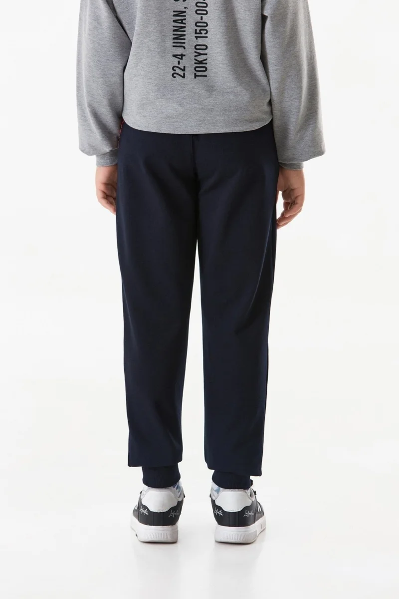 FullaModa Text Printed Lace Waist Jogger Boys' Sweatpants