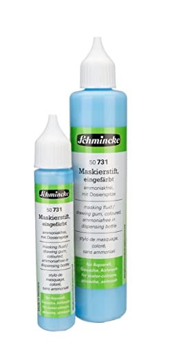 Schmincke Masking pen coloured 100 ml 50 731 008 dosing pen blue masking liquid for opaque areas of paintingson watercolour paper ammoniafree - Image 3