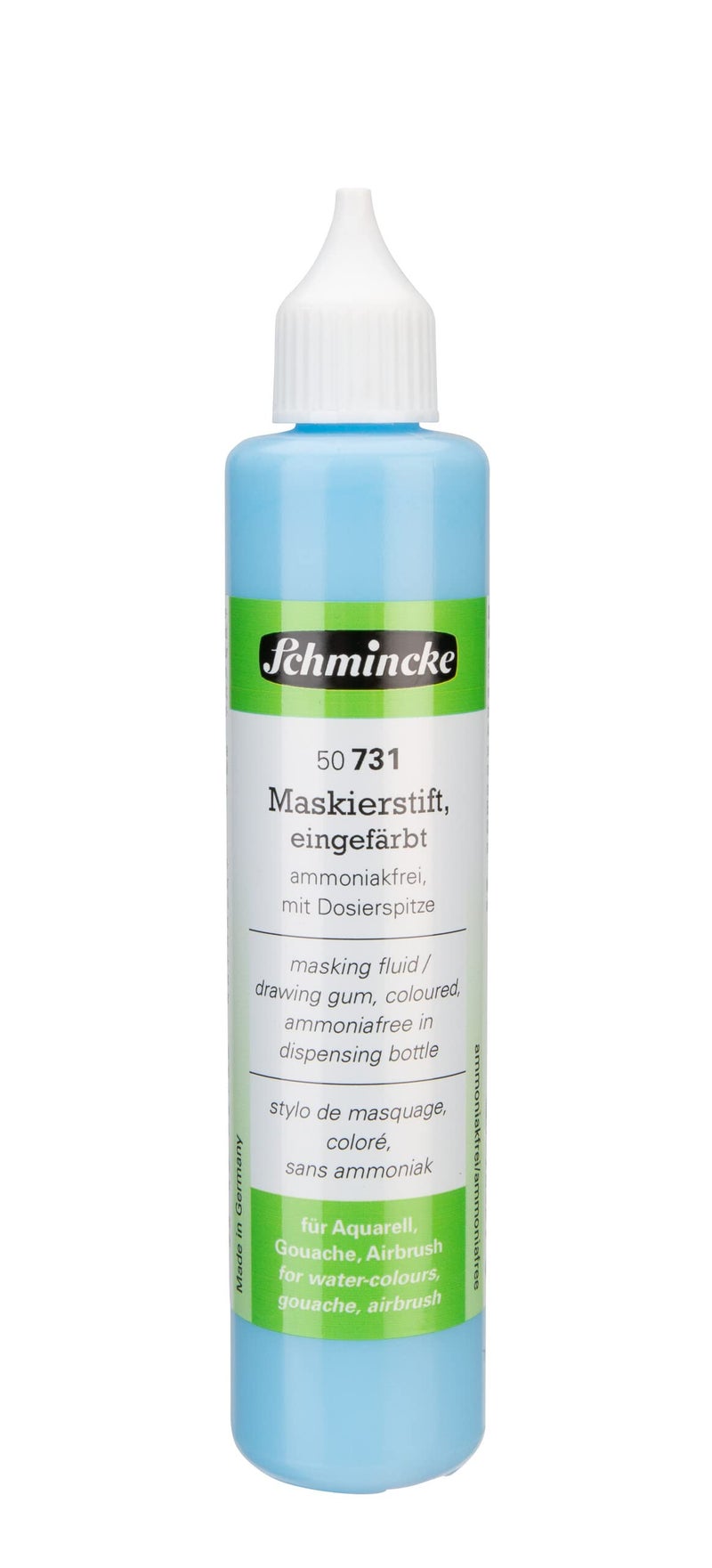 Schmincke Masking pen coloured 100 ml 50 731 008 dosing pen blue masking liquid for opaque areas of paintingson watercolour paper ammoniafree - Image 2
