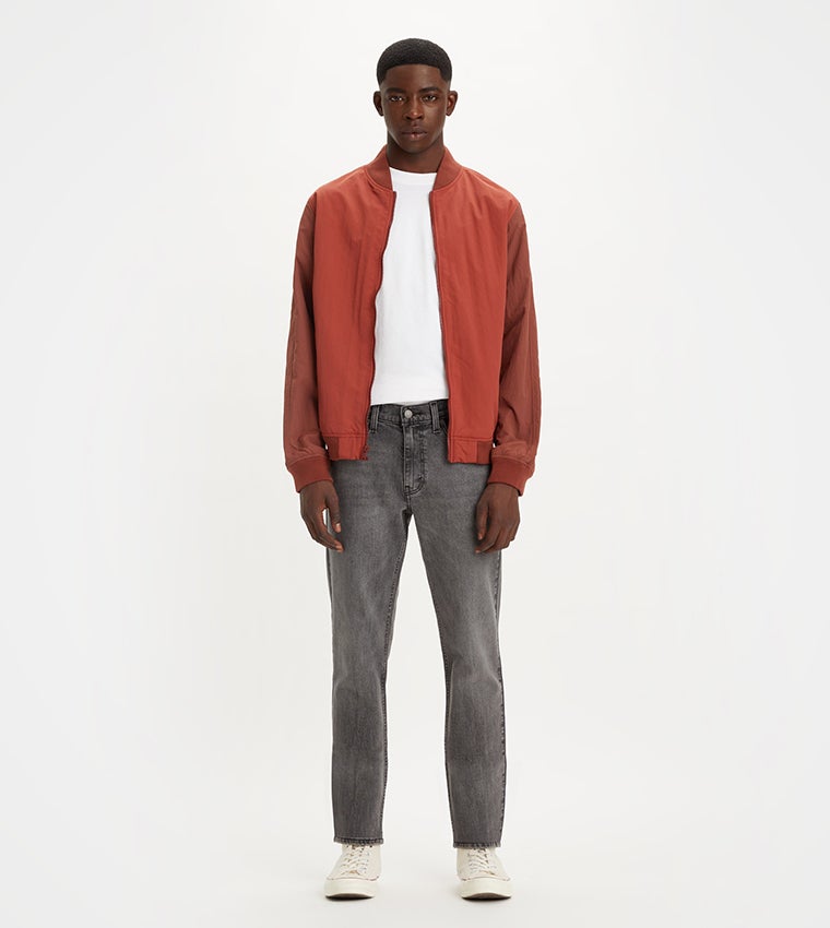 ليفايز جينز رمادي بقصة ضيقة وخصر متوسط وإغلاق بأزرار