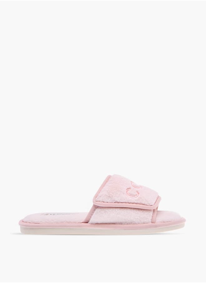 Le Confort Womens Embroidered Slip-On Bedroom Slippers  - Image 1