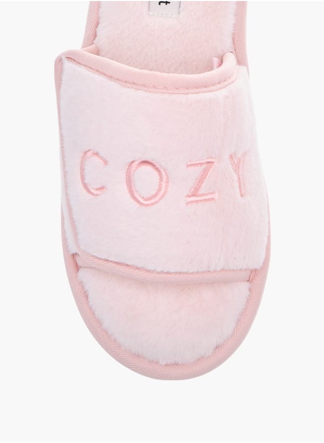 Le Confort Womens Embroidered Slip-On Bedroom Slippers  - Image 3