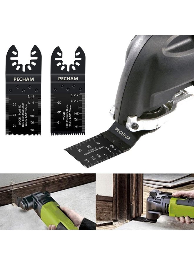 PECHAM 24Pieces Universal Wood Metal Oscillating Multitool Quick Release Saw Blades  - Image 5