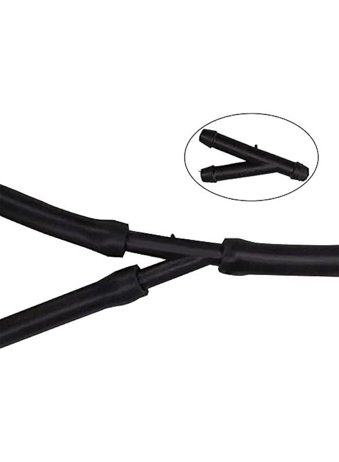 Generic 90PCS Windshield Washer Hose Connector, 2-Way I Type,3-Way T/Y Type Connector Kit,Black Universal Windshield Wiper Fitting Splitter(90PCS)  - Image 3