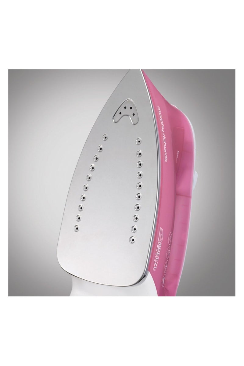 morphy richards Breeze 2600W Steam Iron – Pink - 100g Steam Shot, 45g Constant Steam, 350ml Tank, Anti-Scale, Effortless Crease Removal,350ml Water Tank, Fast & Powerful, Smooth & Safe. - Image 4