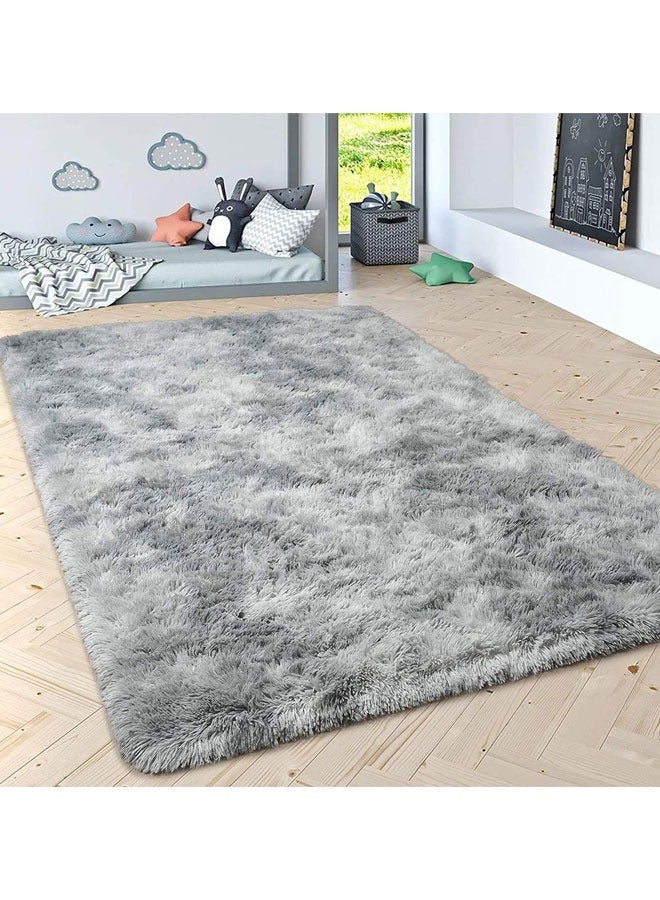 Living Room Carpet Bedroom Bedside Mat Simple Modern Household Floor Rug comfortable Gradient Tie-dye Living Room Bedroom Carpet Grey - Image 1