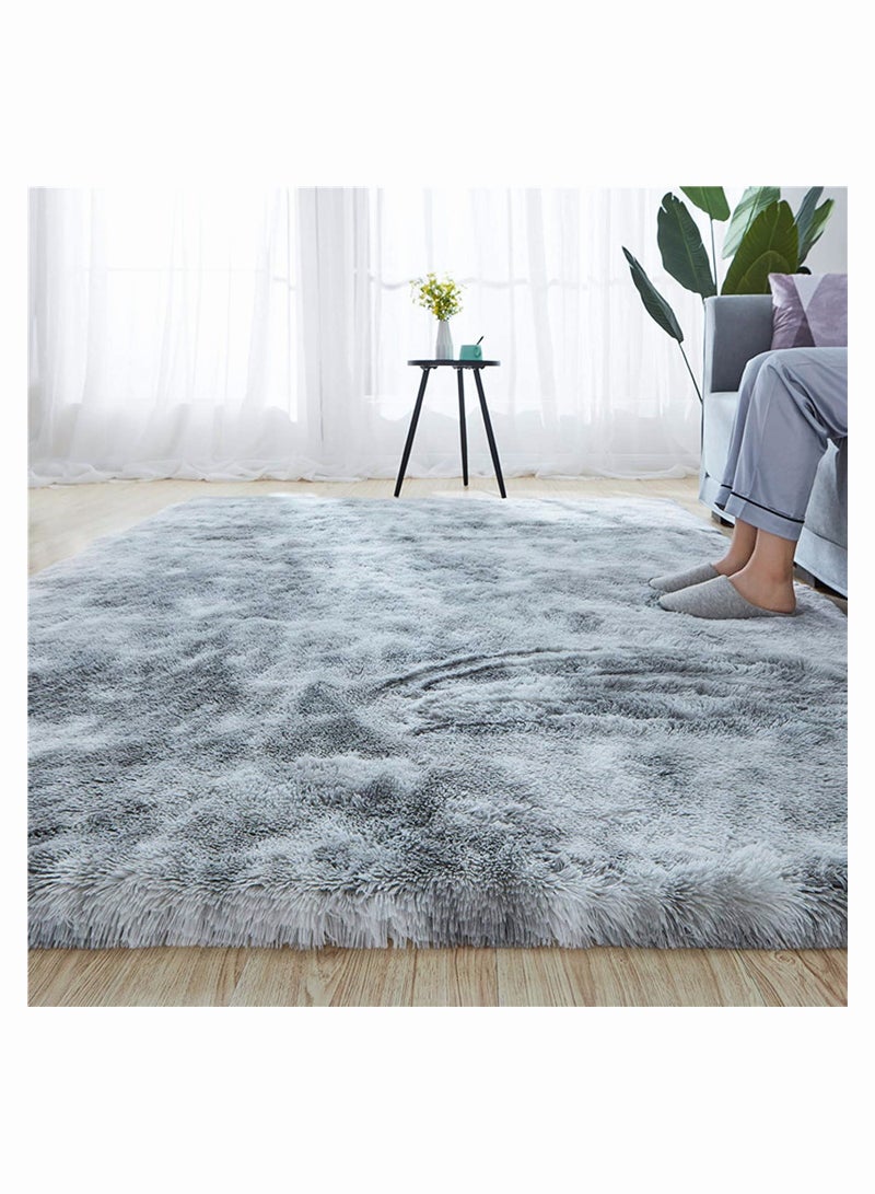 Living Room Carpet Bedroom Bedside Mat Simple Modern Household Floor Rug comfortable Gradient Tie-dye Living Room Bedroom Carpet Grey - Image 4