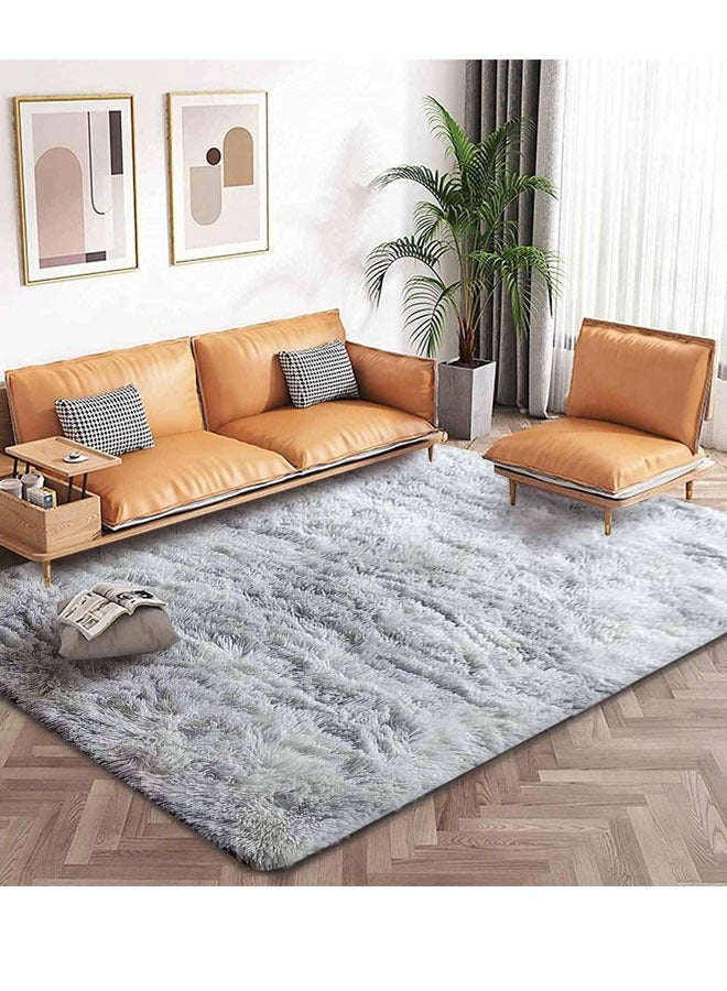 Living Room Carpet Bedroom Bedside Mat Simple Modern Household Floor Rug comfortable Gradient Tie-dye Living Room Bedroom Carpet Grey - Image 3
