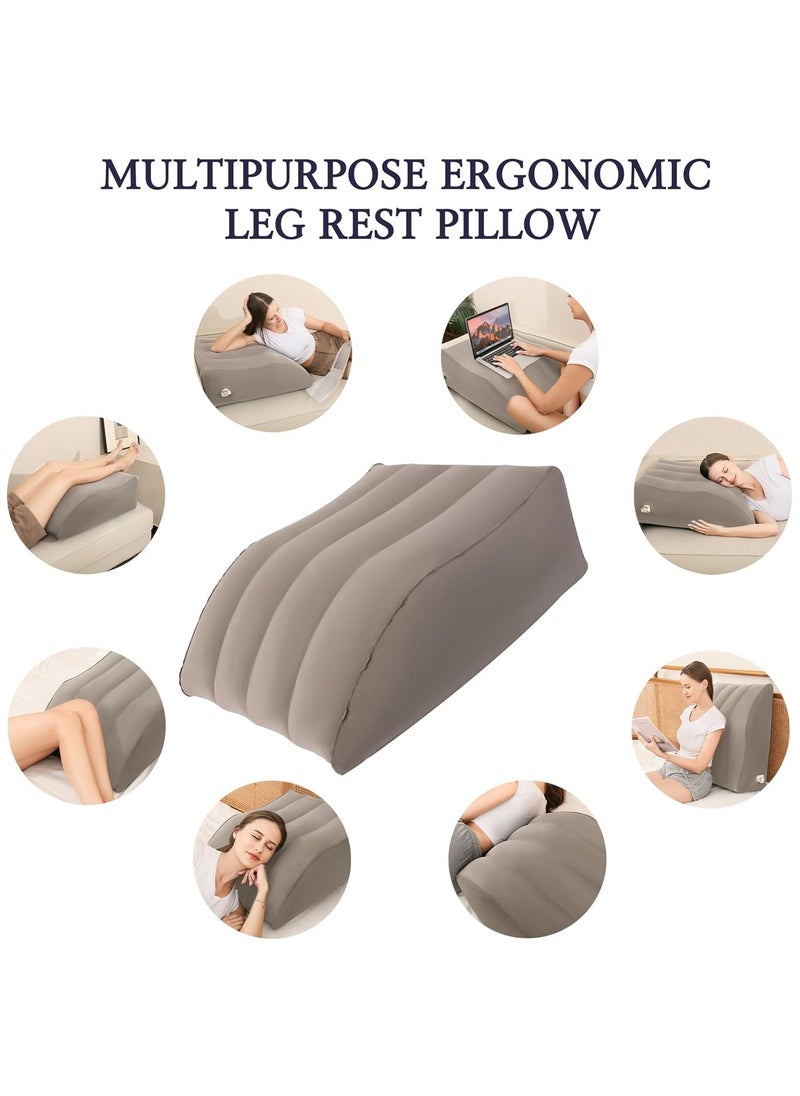 Inflatable Leg Elevation Pillow, Wedge Pillow for Sleeping, Portable Leg Wedge Pillow with Storage Bag, Leg Support Pillow for Sleeping, Pregnant, Surgery and Injury Recovery - pzsku/Z94325457E8DE79BD6E81Z/45/_/1734406226/276d9a77-e535-4d3b-9c8b-ad9ed5aa5265