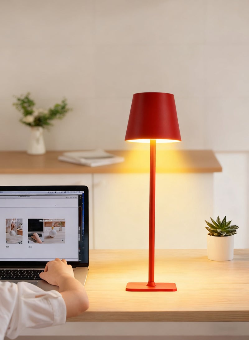 ون لايت مصباح مكتب قابل للشحن ثلاثي الألوان مع قاعدة طويلة. نوع C ضوء ليلي محمول - Image 2