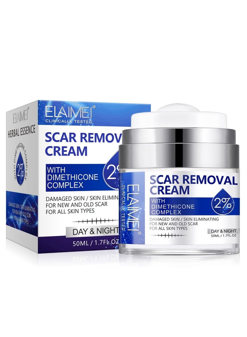 Elaimei Scar & Stretch Mark Removal Cream 50ml – Advanced Dimethicone Complex for Old & New Scars | 100% Retinol-Free Formula | Natural Skin Repair for Men & Women - Image 3