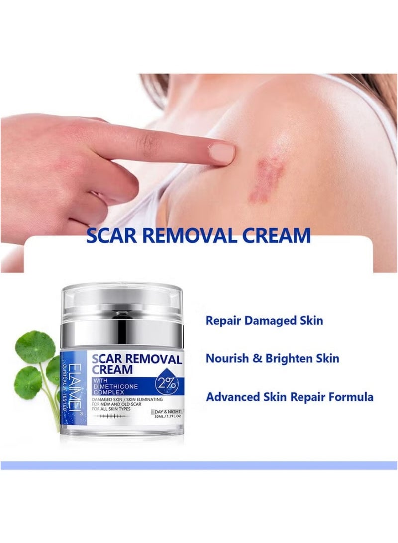 Elaimei Scar & Stretch Mark Removal Cream 50ml – Advanced Dimethicone Complex for Old & New Scars | 100% Retinol-Free Formula | Natural Skin Repair for Men & Women - Image 4
