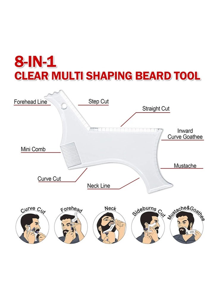 MANECODE Beard Comb & Style Model-Men's Beard Styling Tool Professional Beard Shaping Template for Perfect Trimming & Grooming, Stylish Beard Style, Charm - Image 3