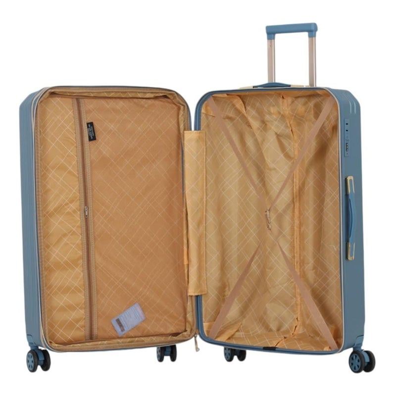 Dima 7-piece luggage set, including 5 trolley bags and 2 makeup bags, with double covers and an expansion zipper. - Image 4