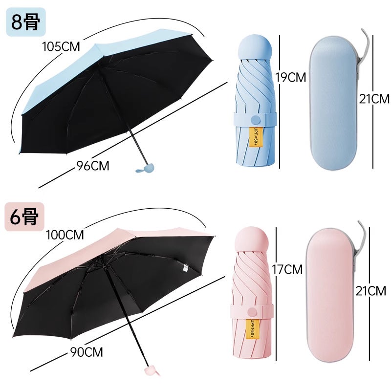 Mini UV Protection Umbrella Foldable Portable Rain & Shine - Image 4