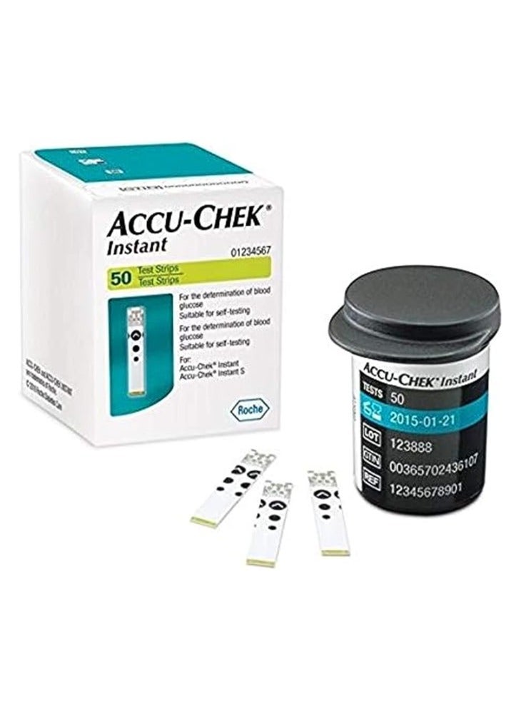 Accu-Chek Instant Blood Glucose Test Strips 50 Pieces - Image 2