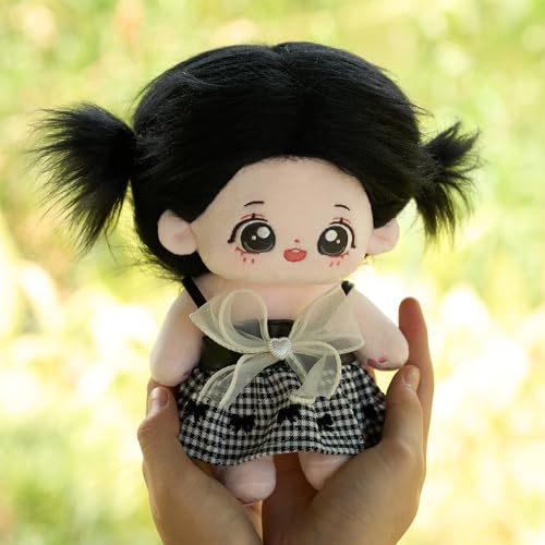 CALEMBOU Plush Doll, 20cm Cotton Doll with Skeleton, Cute Anime Plushies Soft Stuffed Dress Up Doll, Kawaii Plush Toys Rag Dolls with Clothes Gift for Girls(Doll&Clothes-XiaoWanzhi-A) - Image 5