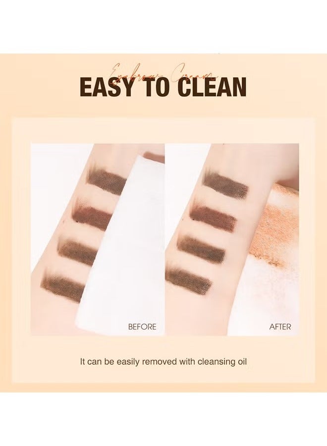 O.TWO.O Eyebrow Dye Cream Set, Natural Shaping, Long-Lasting and Non-Fading Eyebrow Cream, Long Lasting Waterproof Eyebrow Cream with Eyebrow Brush - Coffee Color - Image 4