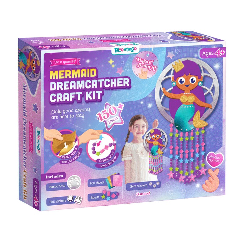 Bloomingo DIY Mermaid Dreamcatcher Craft Kit – Creative & Engaging Gift for Kids | Develop Fine Motor Skills, Learn Crafting | Explore Imagination | Fun Craft Activity | Ages 4+ - Image 5