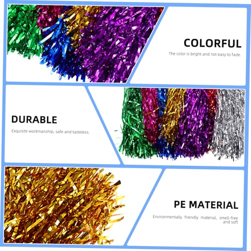 STOBOK Cheerleader Pom Poms Cheerleading: 12PCS Cheer Pom Poms with Handle for Team Sports Dance Games Cheering Kids Adults Girls - Image 3