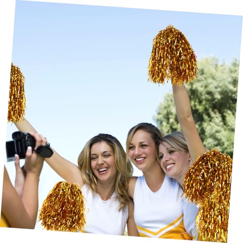 STOBOK Cheerleader Pom Poms Cheerleading: 12PCS Cheer Pom Poms with Handle for Team Sports Dance Games Cheering Kids Adults Girls - Image 5