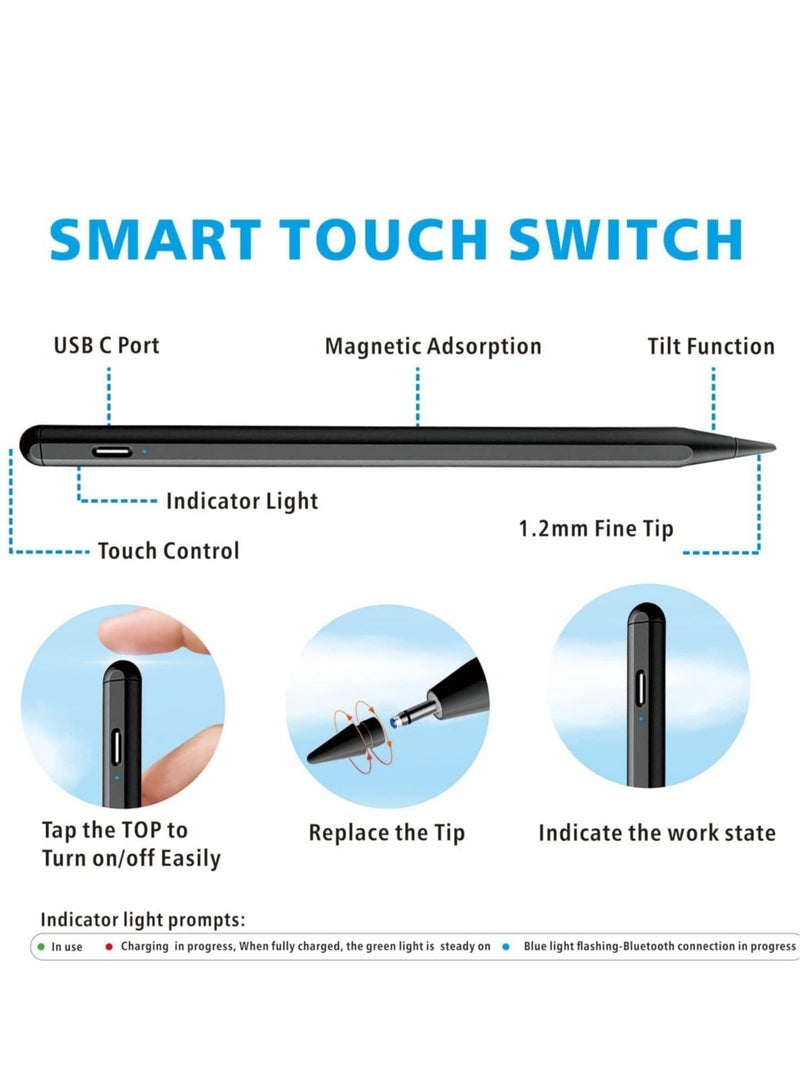 "Stylus Pen for iPad – Palm Rejection, Tilt Sensitivity, and Magnetic Design, Compatible with 2018-2023 iPad Models, iPad Air, iPad Pro, and iPad Mini (Apple Pencil Alternative)" - Image 4