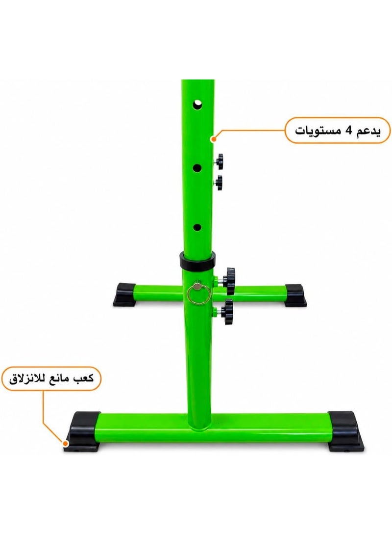 SportQ Height Adjustable Exercise Parallel, Floor Chin Up and Dips Bars for Home, Iron Parallel Machine for Push-Ups, Chest, Triceps, Abdominal Exercises, 4 Height Levels with Ergonomic Handles and Non-Slip - Image 4