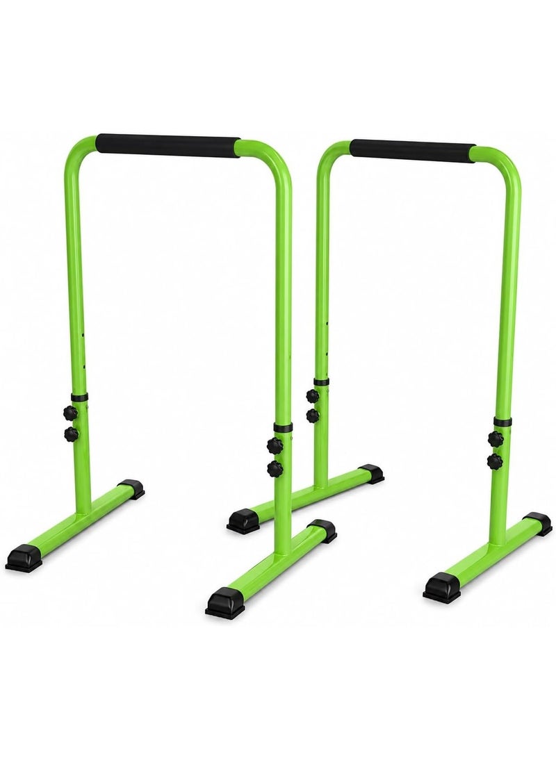 SportQ Height Adjustable Exercise Parallel, Floor Chin Up and Dips Bars for Home, Iron Parallel Machine for Push-Ups, Chest, Triceps, Abdominal Exercises, 4 Height Levels with Ergonomic Handles and Non-Slip - Image 1