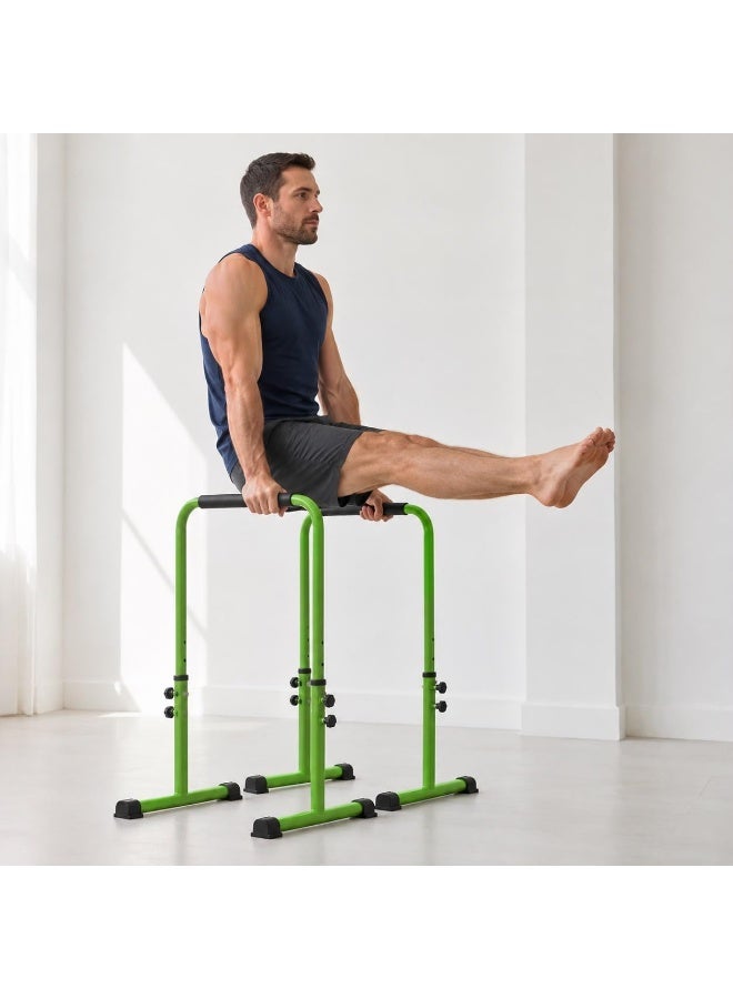 SportQ Height Adjustable Exercise Parallel, Floor Chin Up and Dips Bars for Home, Iron Parallel Machine for Push-Ups, Chest, Triceps, Abdominal Exercises, 4 Height Levels with Ergonomic Handles and Non-Slip - Image 2