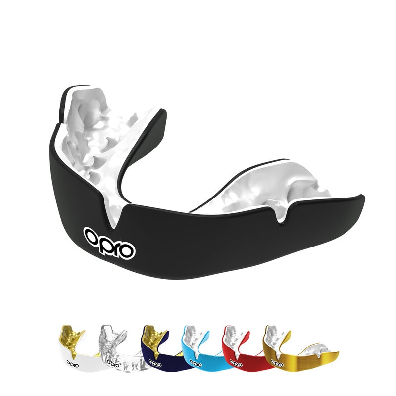OPRO Instant Custom-Fit Mouth Guard, Dentist-Level Comfort, Protection & Fit - Moldable Mouthguard for Football, Boxing, Rugby, MMA, BJJ, UFC Mouth Piece- Includes Mouth Guard Case (Black, Youth) - Image 1