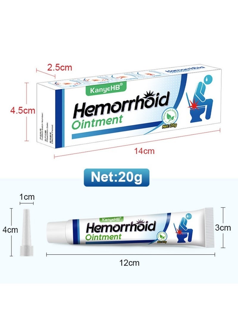 2PCS Hemorrhoid Treatment All Natural Fast Relief Herbal Hemorrhoid Cream Healing Formula for Burning Itching - Image 2