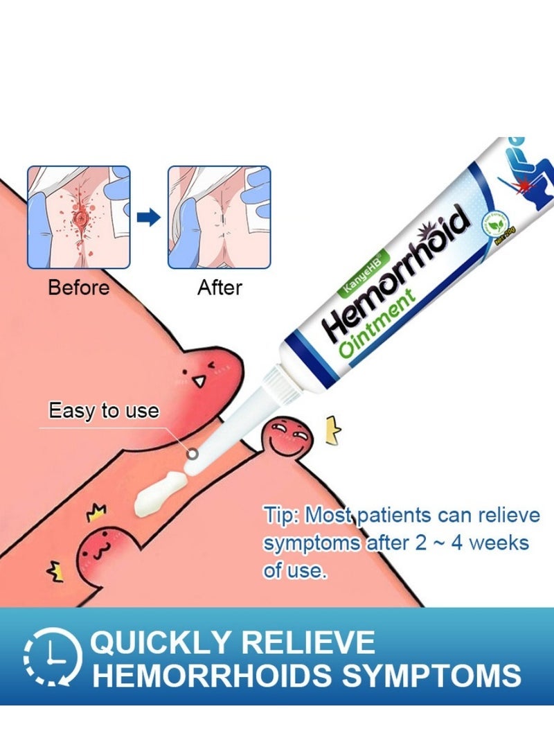2PCS Hemorrhoid Treatment All Natural Fast Relief Herbal Hemorrhoid Cream Healing Formula for Burning Itching - Image 4
