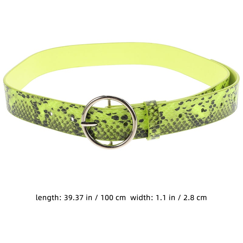 Women Jeans Dress for Women Printing Women Fancy Waist with Round Buckle Fashionable Waist - Image 3