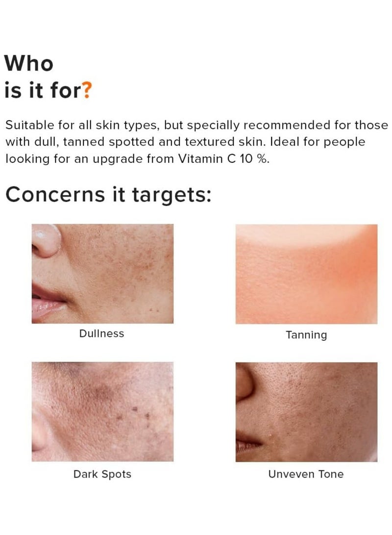 MINIMALIST 16% Vitamin C Face Serum (Advanced) With Vit E, & Ferulic Acid For Glowing Skin | Advanced Brightening & Protection - Image 3