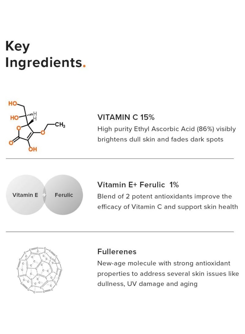 MINIMALIST 16% Vitamin C Face Serum (Advanced) With Vit E, & Ferulic Acid For Glowing Skin | Advanced Brightening & Protection - Image 4
