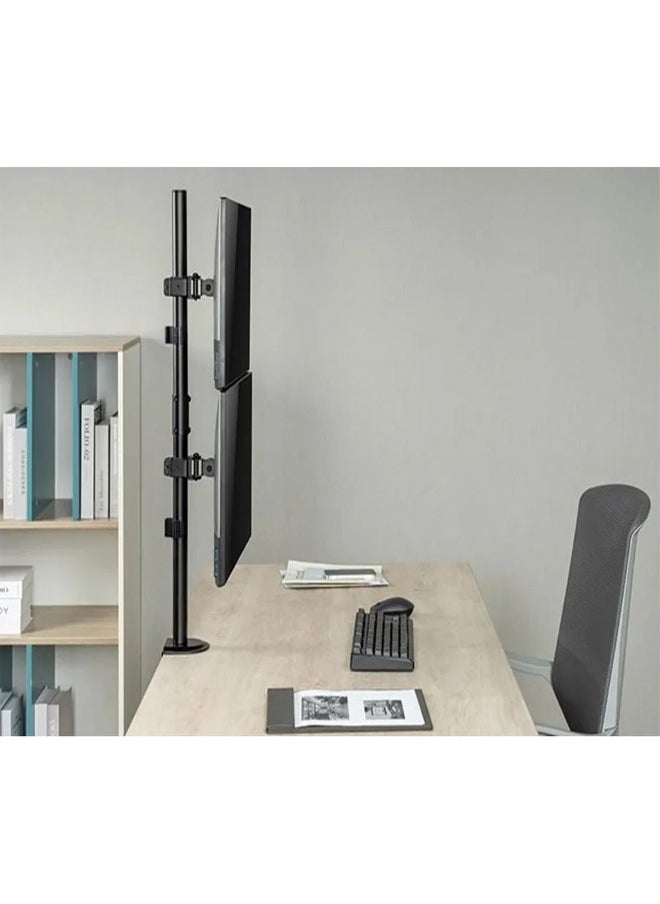 Skill Tech SH120 C02V Vertical Dual-Monitor Steel Articulating Monitor Mount For Most 17"-32" Screens, VESA 100x100, Max Load Capacity 9 Kg  - Image 2