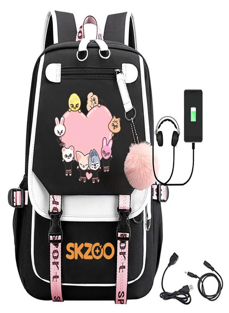 Stray Kids Children Bag Sackpack Backpack Laptop Sports Bags Fashion for  Kids