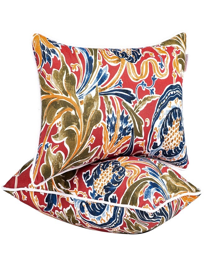 JMGBird Outdoor Lumbar Pillows Set of 2 with PP Cotton Fill for Patio Furniture Decorative Pillows 12x20 Inch - Image 1