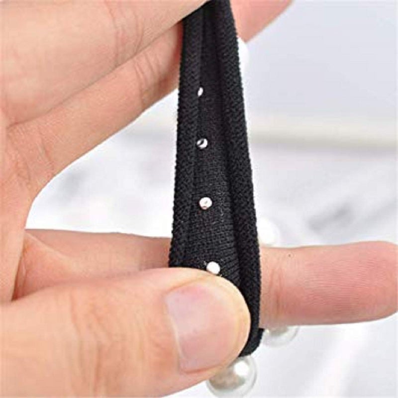 advancedestore Hair Ties with Pearls Elastic Ponytail Holders Imitation Pearls Hair Accessories Hair Band Hair Wrap Around for Thick Heavy and Curly Hair No Damage Multi Colors pack of 6 - Image 3