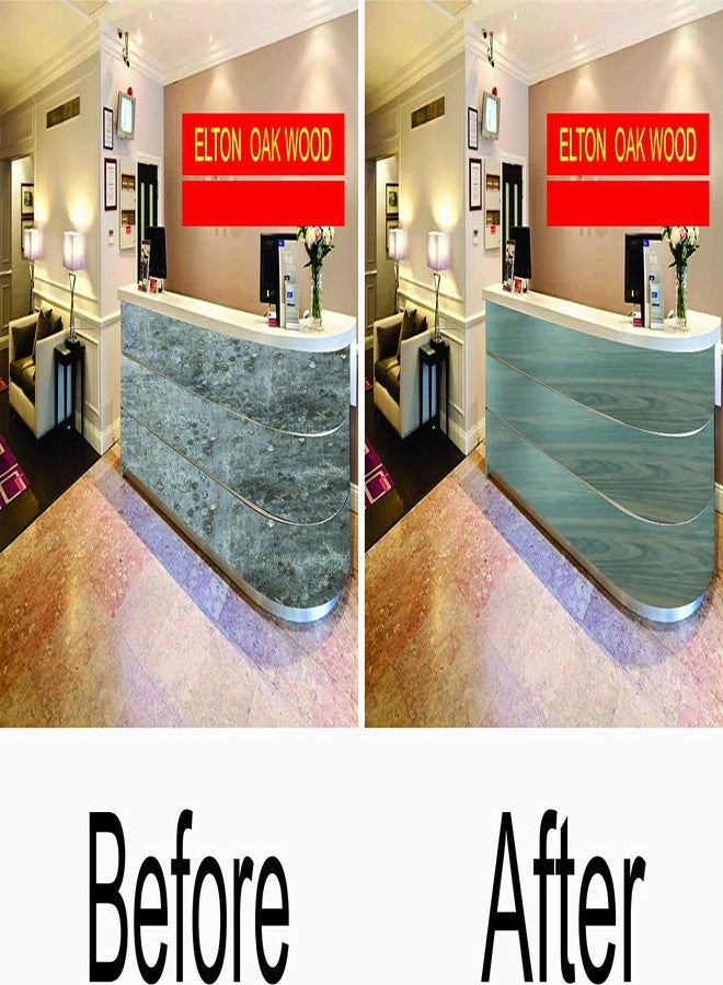 ELTON بطانة رفوف خشبية من إلتون (24 × 48 بوصة، بني) - Image 5