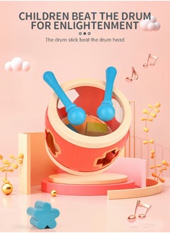 GROIC Baby Drum with 2 Toy Drum Sticks,Musical Instrument for Toddlers with Figure cognition maze game,Educational Toys for Sensory Development Through Play and Sound  - Image 2