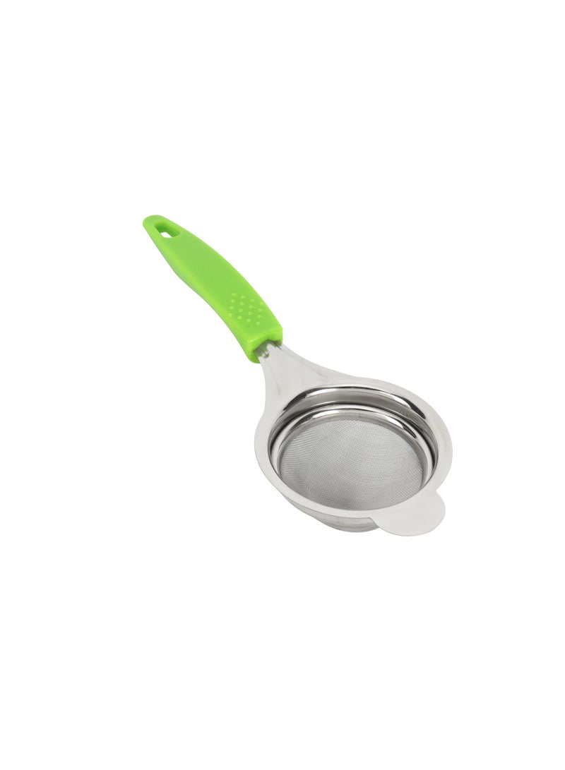 Royalford 7.5 cm Strainer- RF12617/ Stainless Steel Mesh Multi-Purpose Use/ Food-Grade and Safe to Use, Hanging Loop/ Easy to Hold PP Handle and Perfect for Tea, Coffee, Juice Compact and Durable Liquid Strainers Silver - Image 1