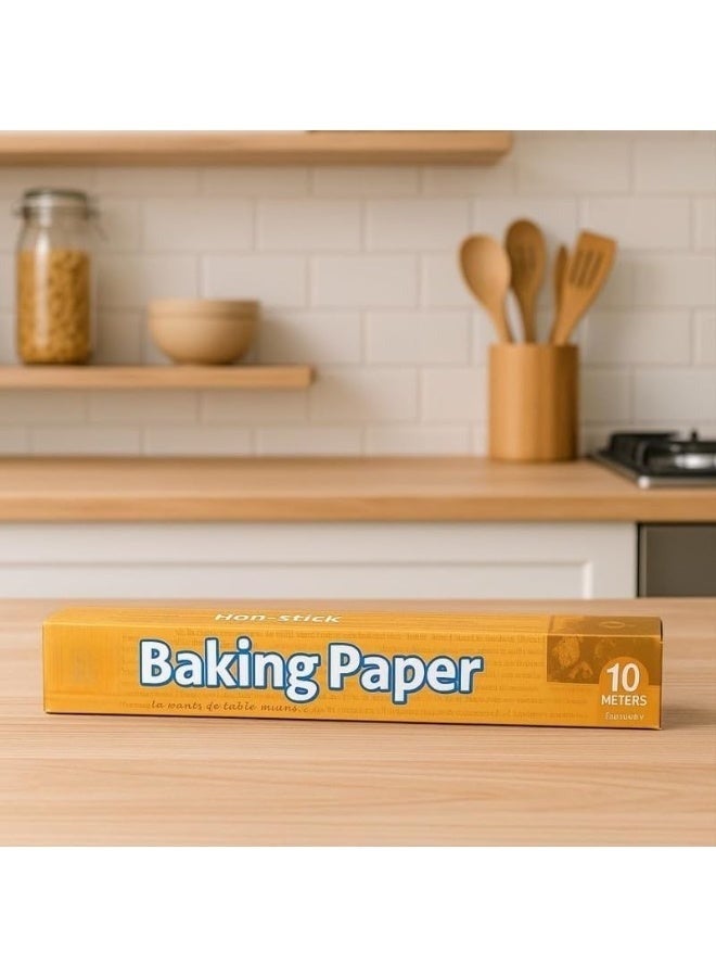 Premium non-stick parchment paper roll, heat, water and grease resistant, essential for cooking, grilling, steaming and air frying, with a cutter for easy cutting (5 Meters X 30Cm). - Image 2