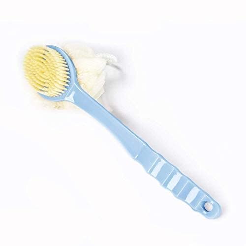 Incrizma Plastic Shower Body Brush with Bristles and Loofah Mesh Sponge with Curved Long Handle for Skin Exfoliating Bath for Men's and Women's (Random Color) - Image 5