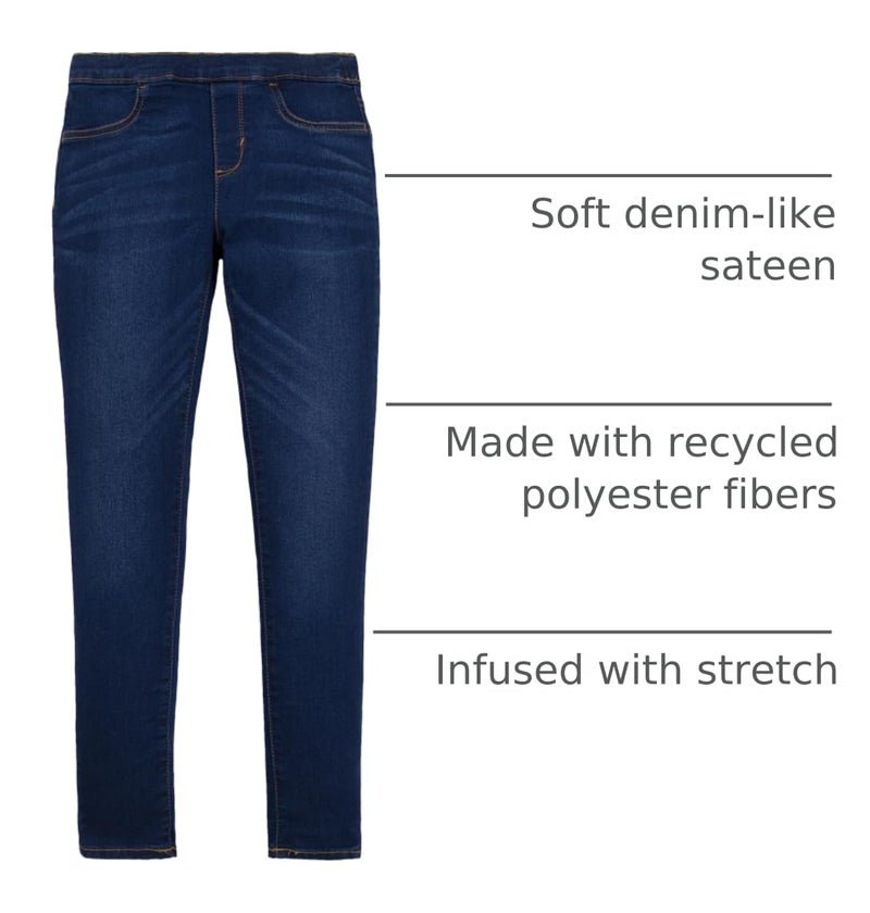 Levi's Girls' Big Skinny Fit Pull On Jeggings, Mandolin, 12 - Image 4
