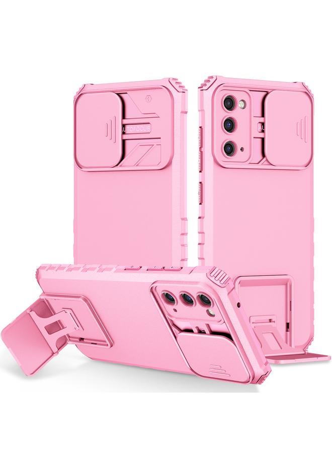 اس-توب جراب لهاتف Samsung Galaxy S20 FE مع حامل مجسم وغطاء منزلق وغطاء حماية منزلق - Image 1